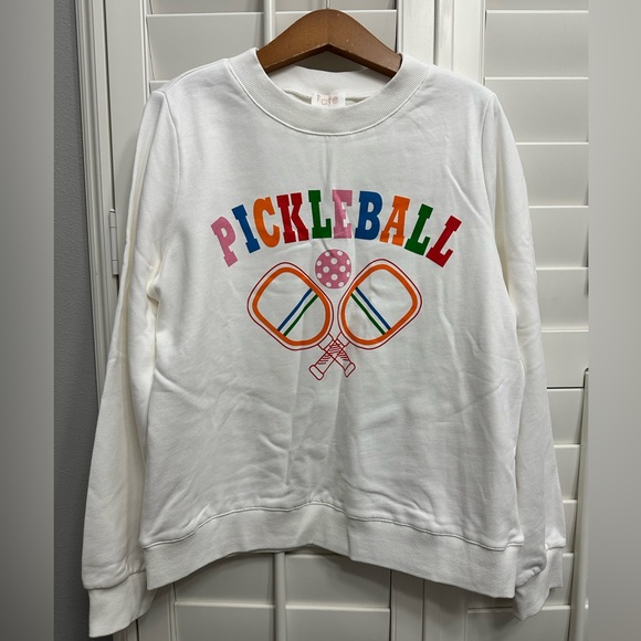 Fate Sweaters - Fate Pickleball Graphic Sweatshirt – White – Size Small (NWOT)